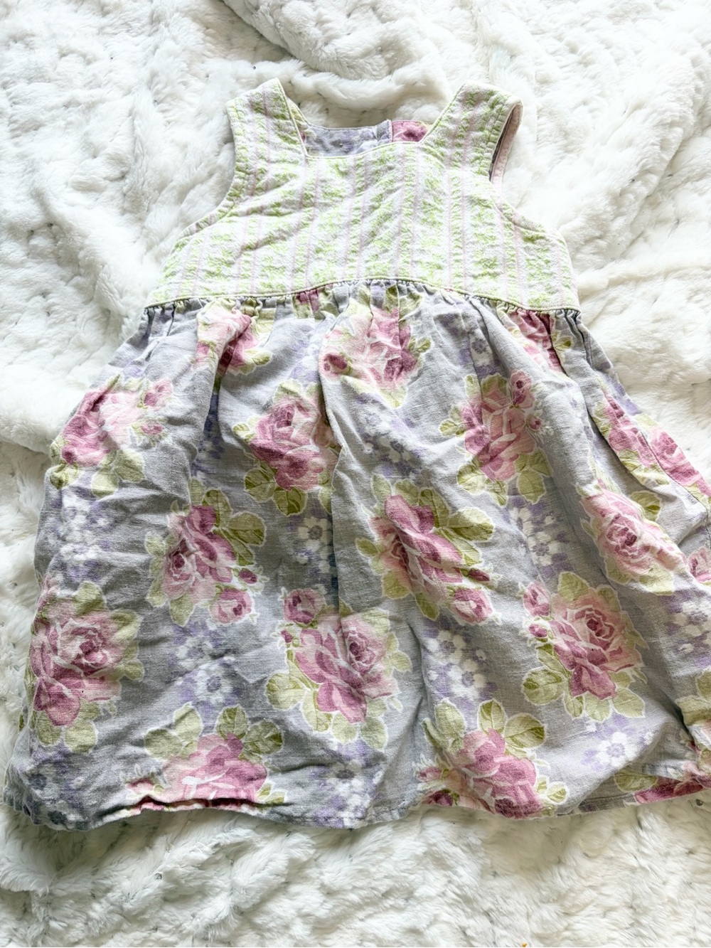 Baby Lulu Girls Size 4T Floral Dress | Pink Rose Cottagecore